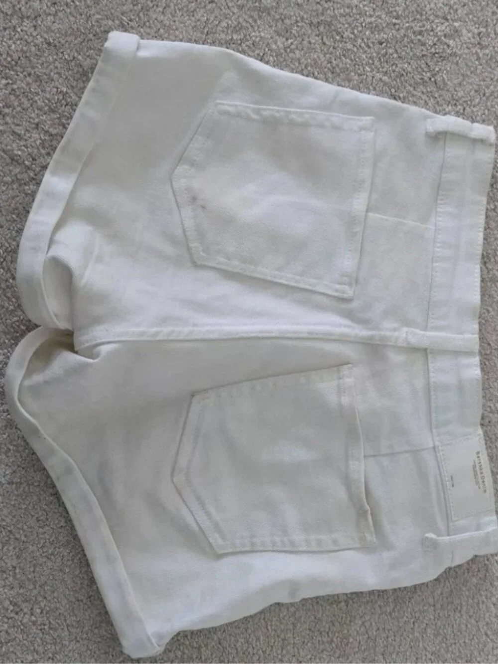 Bershka white denim cotton shorts